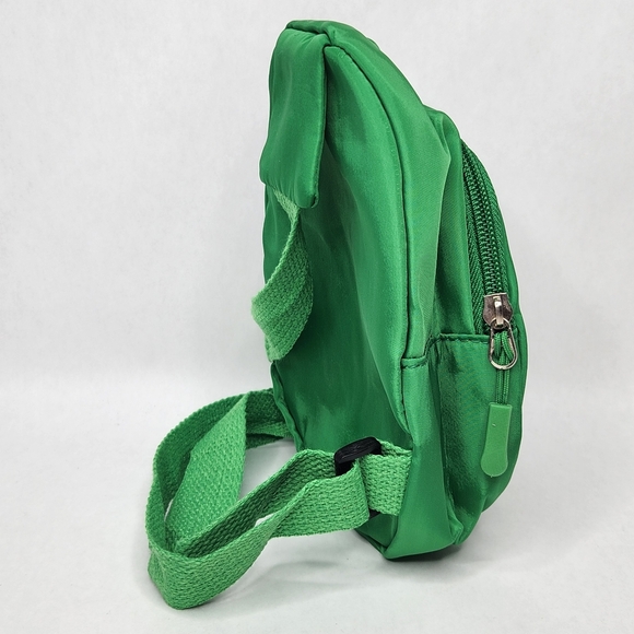 Green Smiley Face Camera Bag Mini Sling Style Backpack - Picture 3 of 5